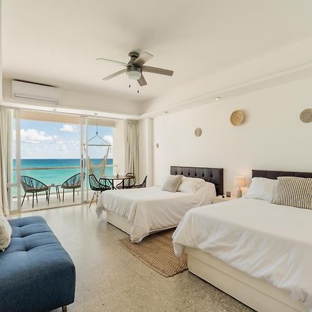 *Turquoise Escape- Beachfront Studio By Casa Paraiso* 坎昆 外观 照片